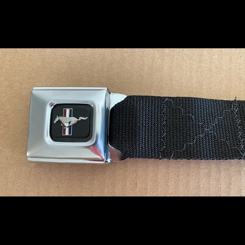 Ford Mustang Belt Buckle-Down Licensed Authentic Adjustable Black